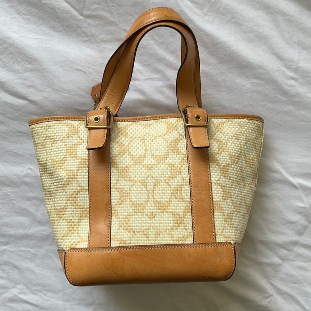 Vintage Coach Straw Bag